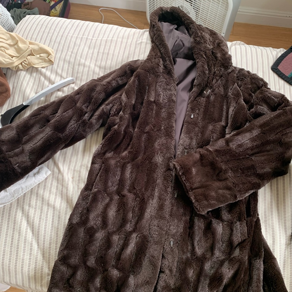 Faux fur coat